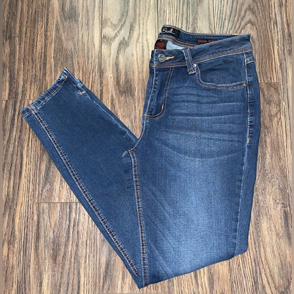 🦋B2G1🦋EARL JEANS Dark Blue Skinny Ankle Zip Up Jeans | 10 | - Picture 2 of 8